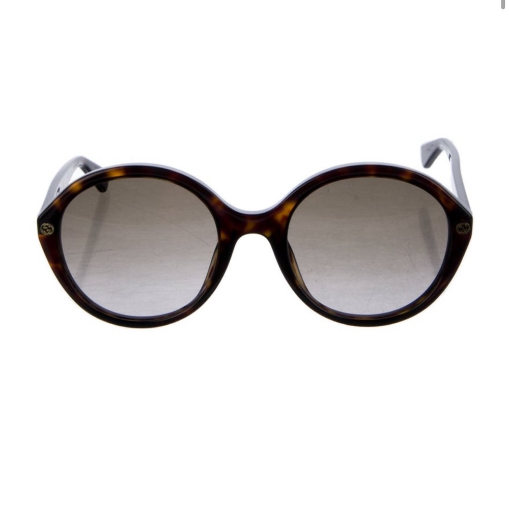 Gucci "Bee" Round Tortoise Shell Glasses